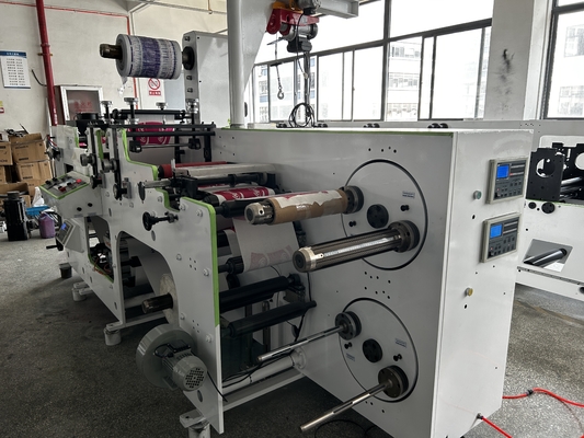 Semi Automatische Machine van de het Etiketdruk van 2 Kleurenflexo 320mm 80m/minuut