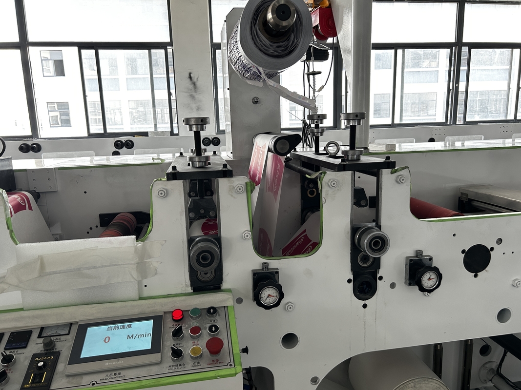 Semi Automatische Machine van de het Etiketdruk van 2 Kleurenflexo 320mm 80m/minuut